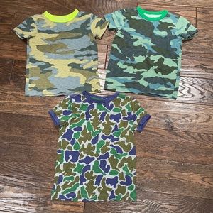 Little boys J Crew camo tshirt bundle